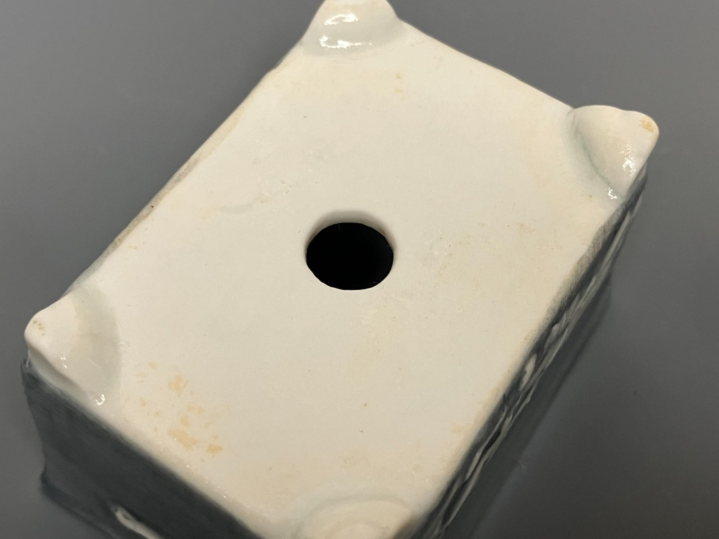 Japanese Bonsai pot YUKA ISHIKAWA sign The Skull Man Rctgl MAME w2.4" /433