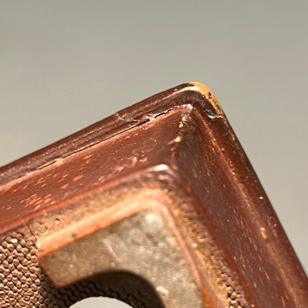 Japanese Bonsai pot HEIAN KOSEN signed SHIDEI Pear skin Square w3.9" /439 11