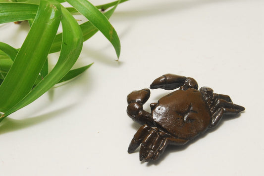 TENPAI TEMPAI crab and frog Accompanying a Bonsai ornament alloy figure L1.6"