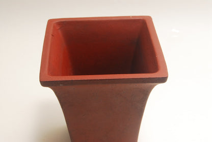 Japanese TOKONAME bonsai pot HIKARI brown square SESSOKU Cascade h3.3" 31#