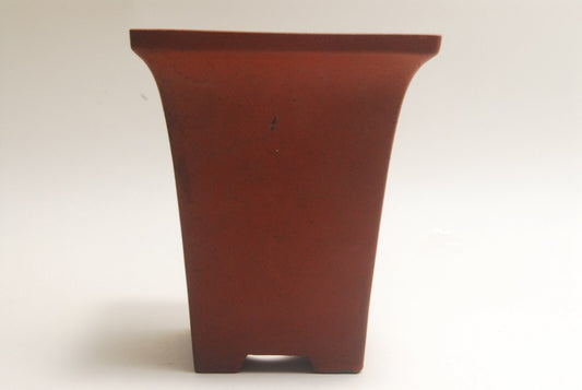 Japanese TOKONAME bonsai pot HIKARI brown square SESSOKU Cascade h3.3" 31#