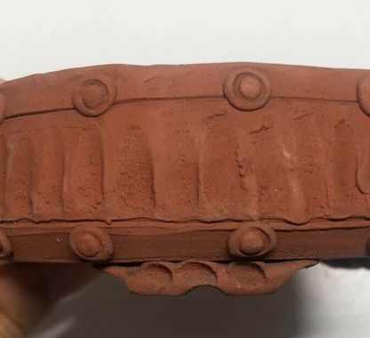 Japanese Bonsai pot RYOZAN 両山 TAIKO Hand formed Rivets DEIMONO φ4.3" /428