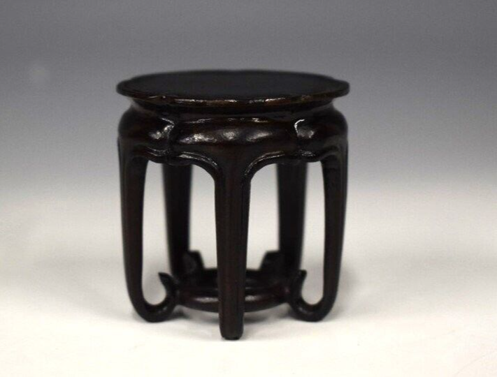 Japanese wooden bonsai stand Flower table Curled legs KADAI set of 2 φ2" /408