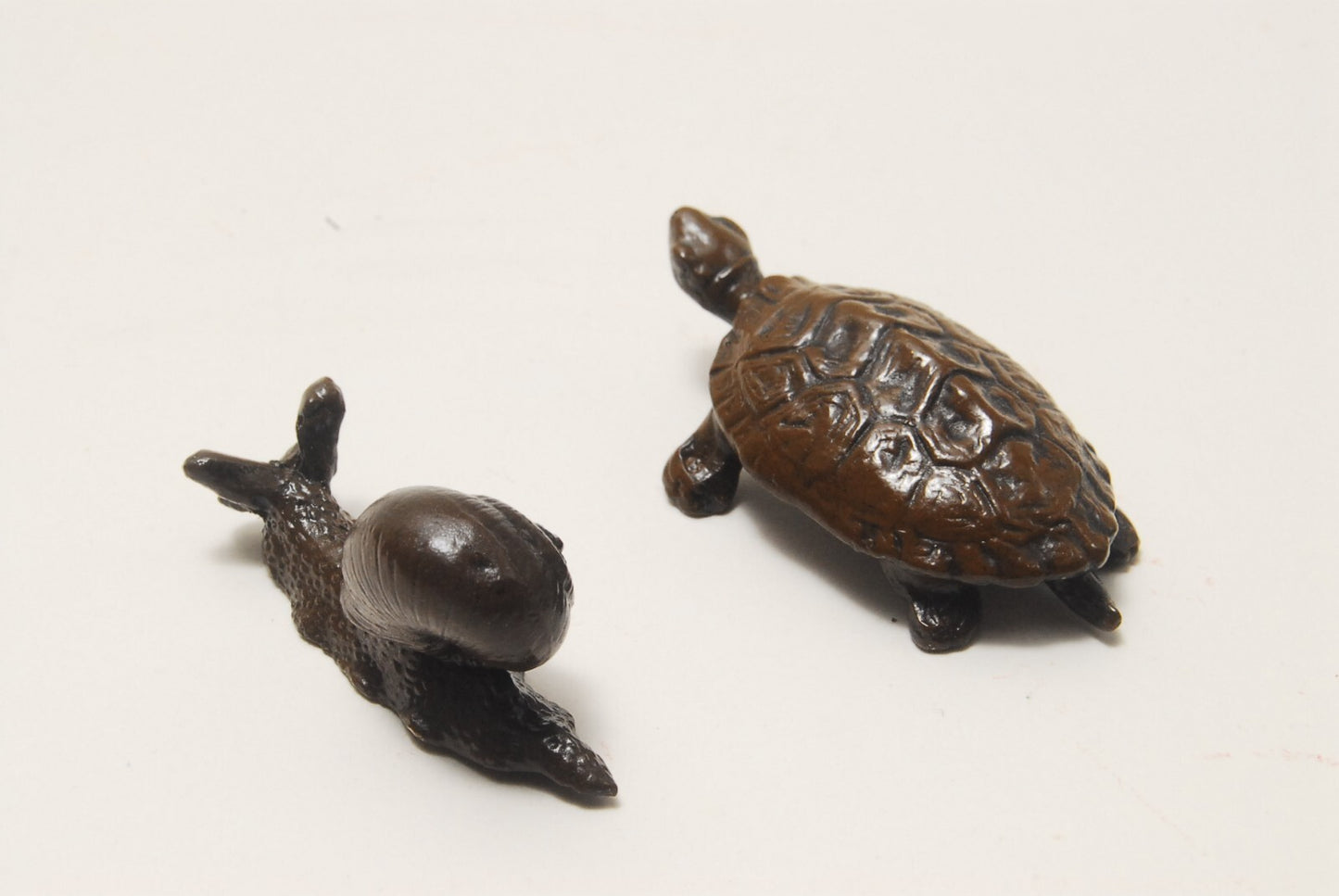 TENPAI TEMPAI turtle and snail Accompanying Bonsai ornament alloy figure L1.6"