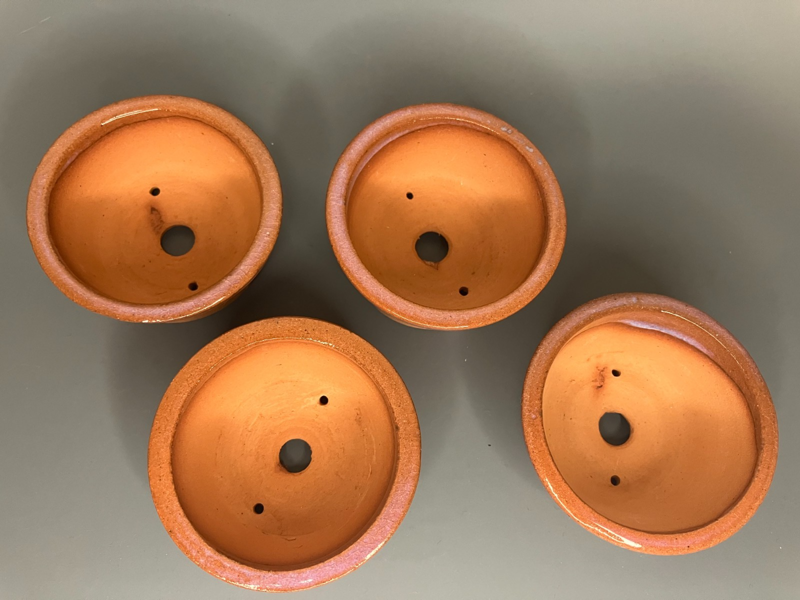 Japanese Bonsai pot MASAKO KUNII signed MAME training pot φ2.4" set of 4 /441