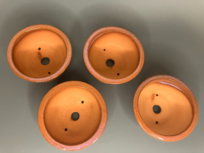 Japanese Bonsai pot MASAKO KUNII signed MAME training pot φ2.4" set of 4 /441