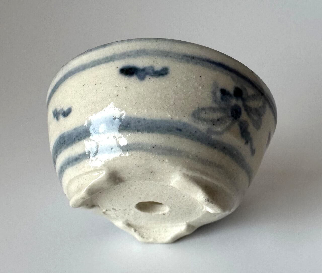 Japanese Bonsai pot TATSUYA KATO signed Dragonfly pictured MAME φ1.8" /417