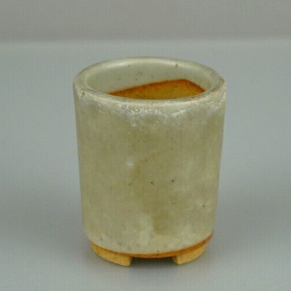 Japanese Bonsai pot MARUTO signed gray glazed Round Cascade SESSOKU φh2" /421