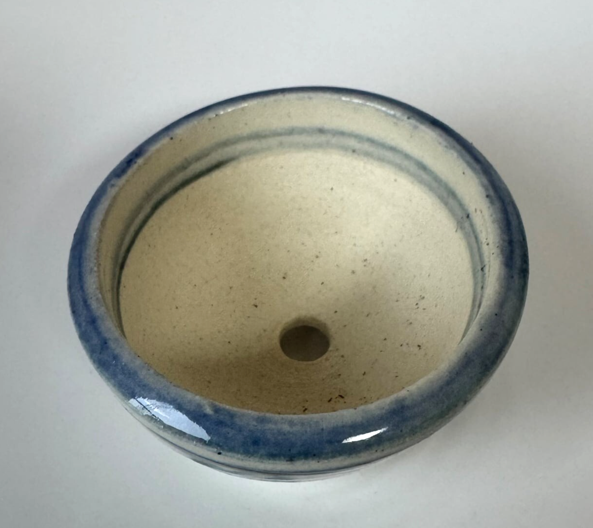 Japanese Bonsai pot TATSUYA KATO signed Dragonfly pictured MAME φ1.8" /417