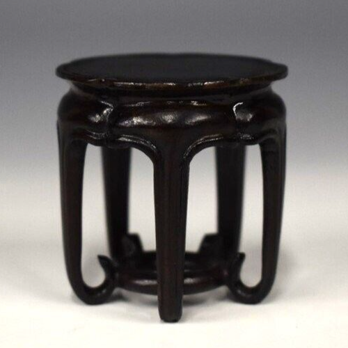 Japanese wooden bonsai stand Flower table Curled legs KADAI set of 2 φ2" /408