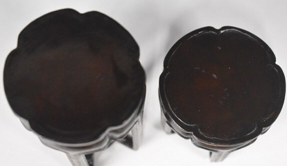 Japanese wooden bonsai stand Flower table Curled legs KADAI set of 2 φ2" /408