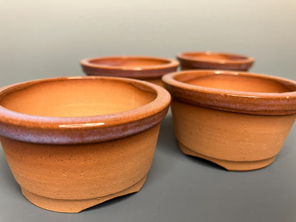 Japanese Bonsai pot MASAKO KUNII signed MAME training pot φ2.4" set of 4 /441