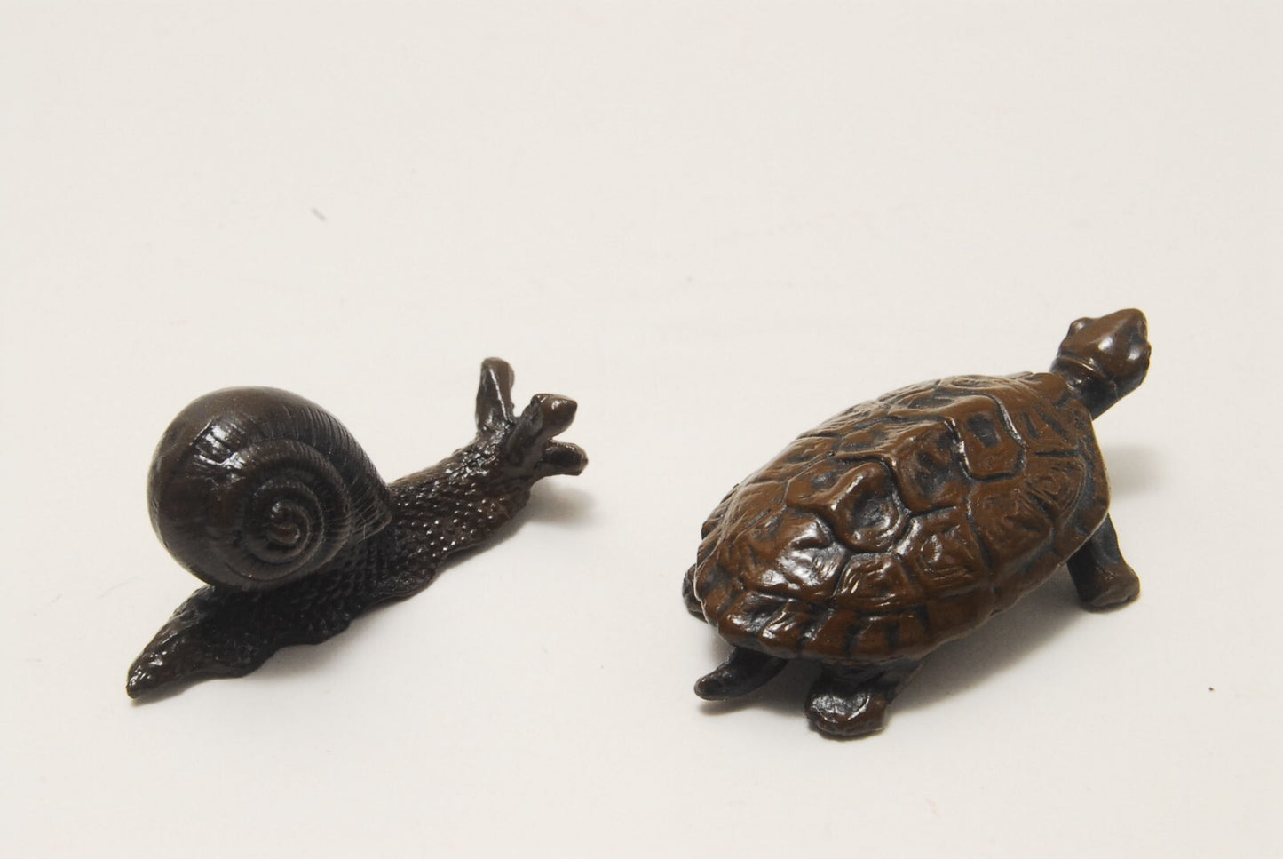 TENPAI TEMPAI turtle and snail Accompanying Bonsai ornament alloy figure L1.6"