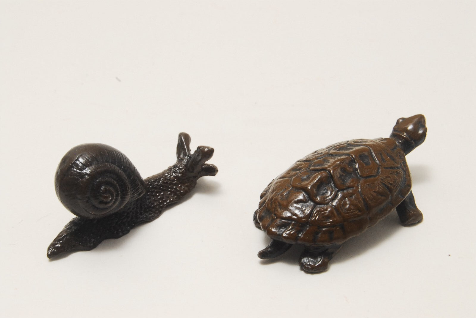 TENPAI TEMPAI turtle and snail Accompanying Bonsai ornament alloy figure L1.6"