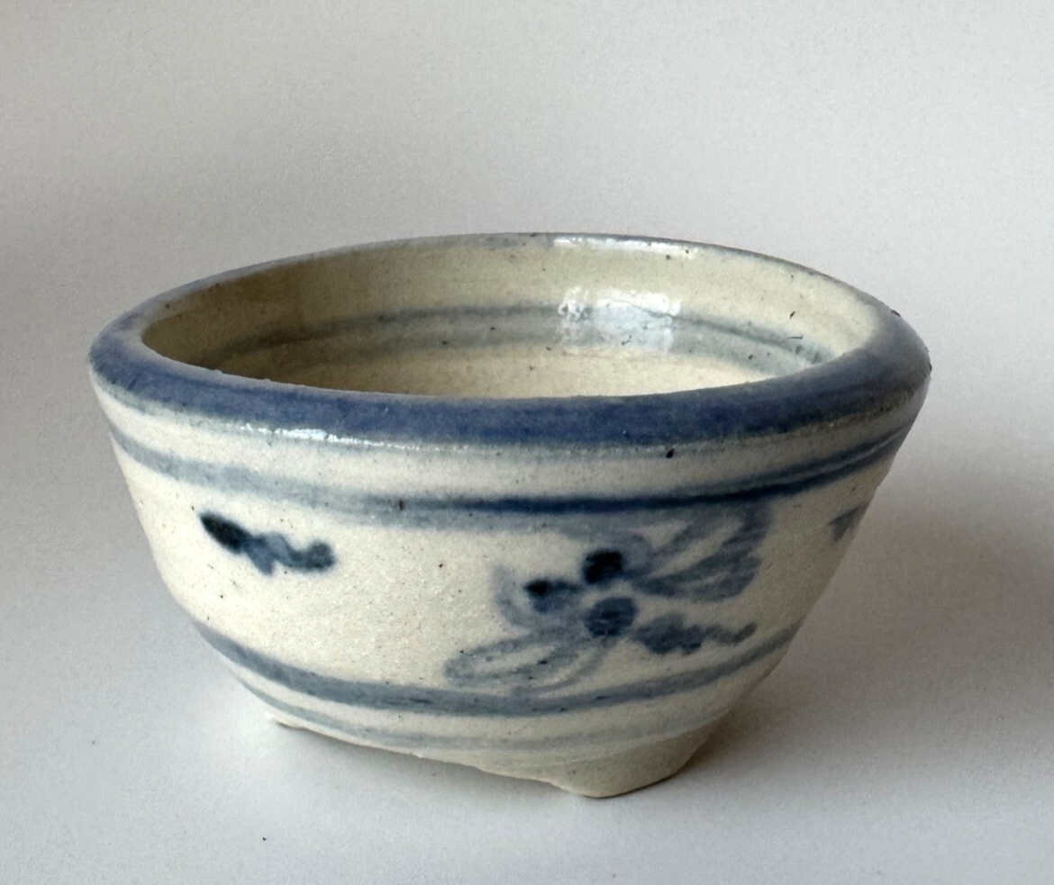 Japanese Bonsai pot TATSUYA KATO signed Dragonfly pictured MAME φ1.8" /417