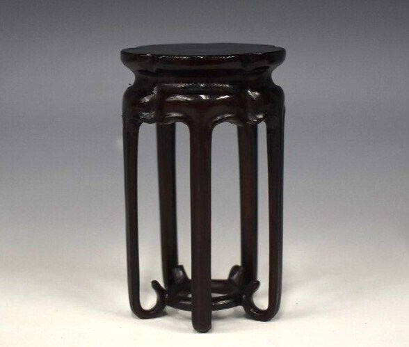 Japanese wooden bonsai stand Flower table Curled legs KADAI set of 2 φ2" /408