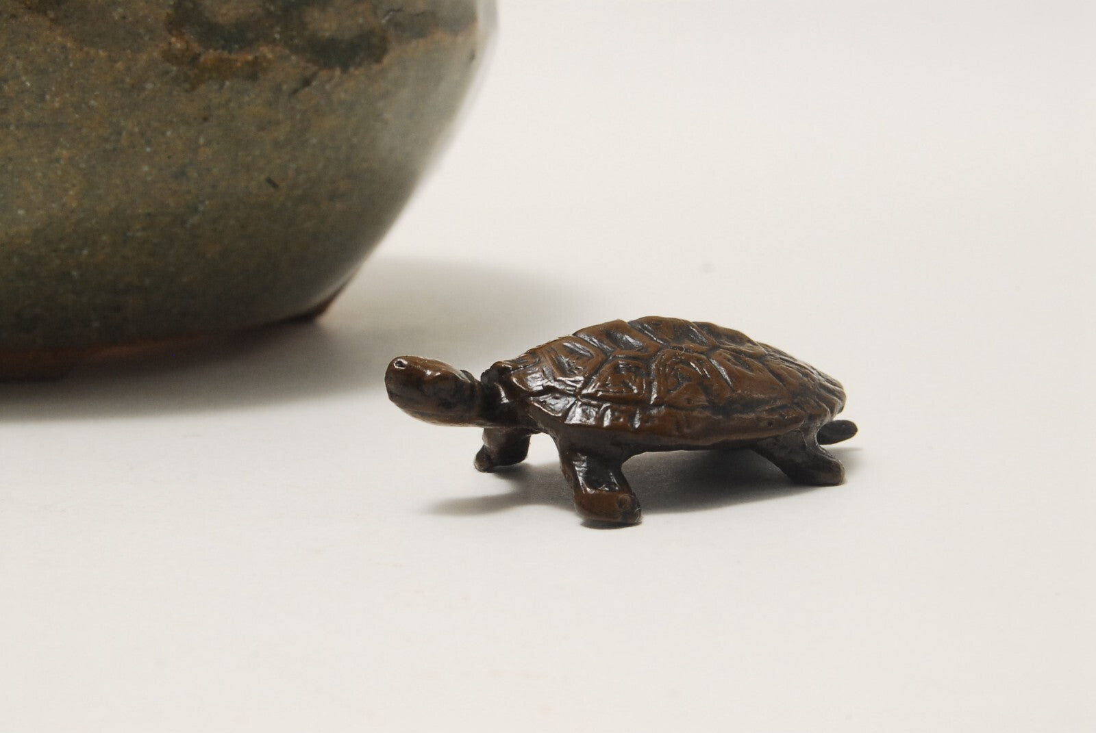 TENPAI TEMPAI turtle and snail Accompanying Bonsai ornament alloy figure L1.6"