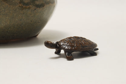 TENPAI TEMPAI turtle and snail Accompanying Bonsai ornament alloy figure L1.6"