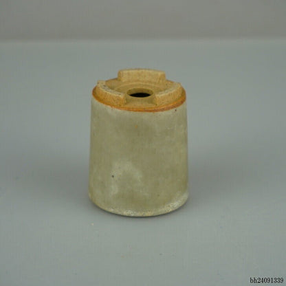 Japanese Bonsai pot MARUTO signed gray glazed Round Cascade SESSOKU φh2" /421